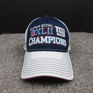 New York Giants Hat Cap Mens Strap Back White Super Bowl XLII Champions Reebok